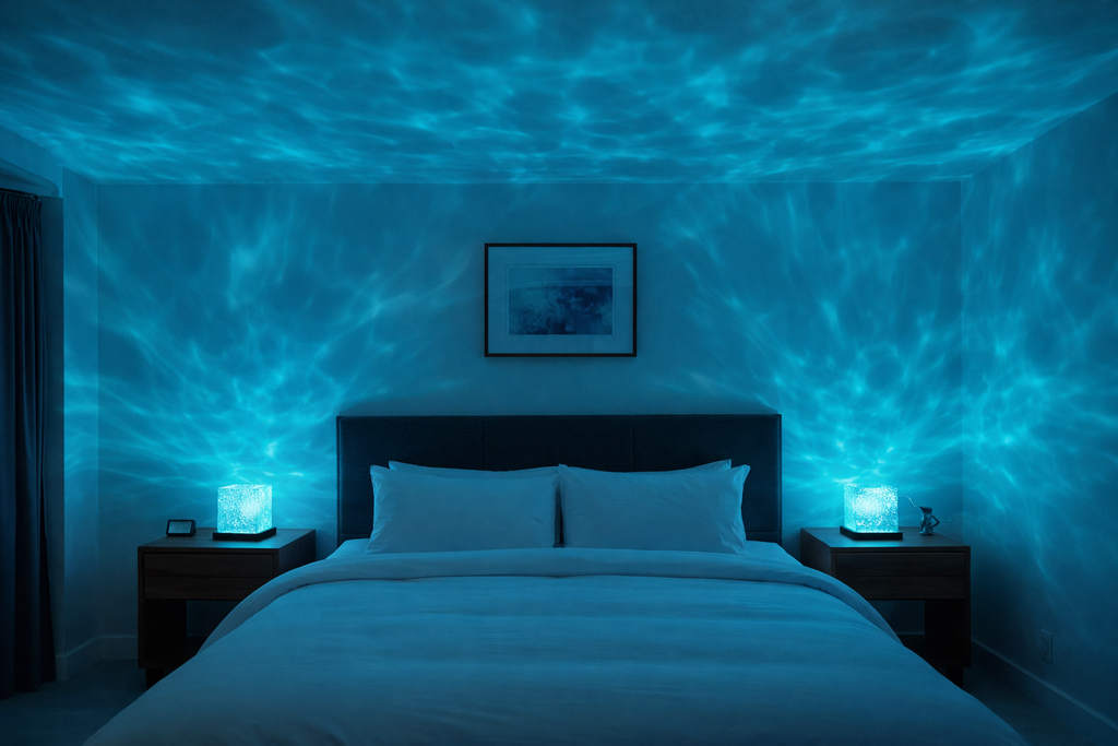 AuraHome- Lampka Nocna LED z Efektem Zorzy Polarnej