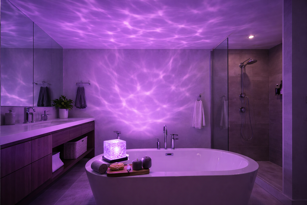 AuraHome- Lampka Nocna LED z Efektem Zorzy Polarnej